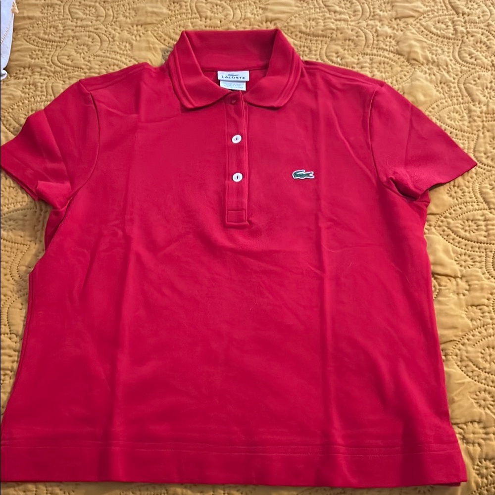 Lacoste Vibrant Red Polo Shirt size 40